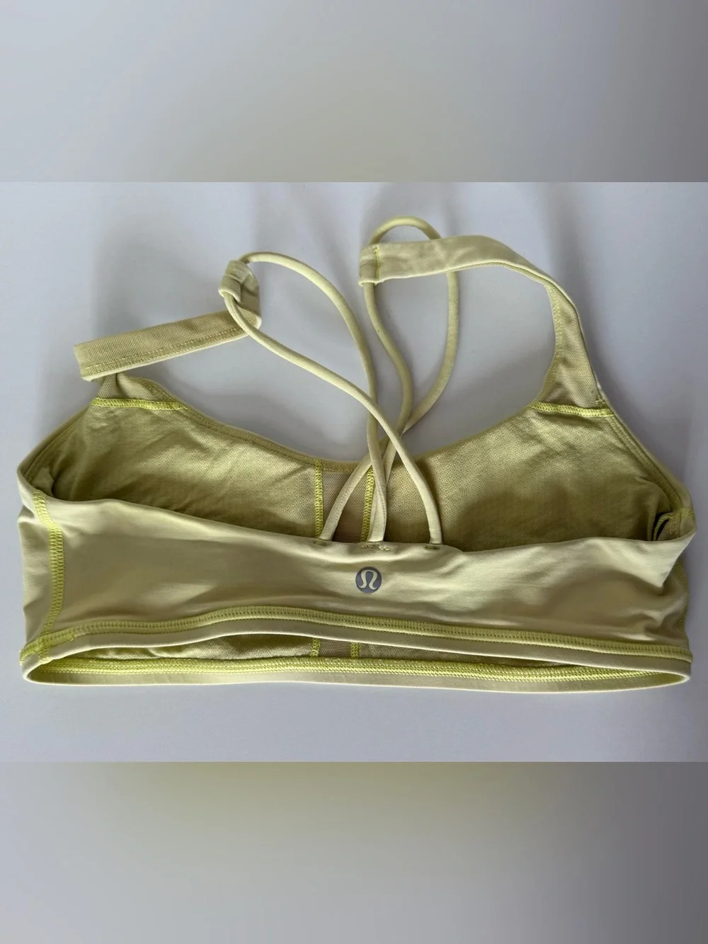 Lululemon Free To Be Bra - Wasabi / Buttery Yellow - Size 6